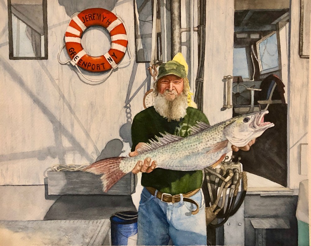Greenport_Fisherman_19x23_framed_watercolor_450.00_r5otmx